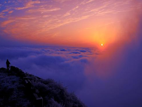 衡山日落
